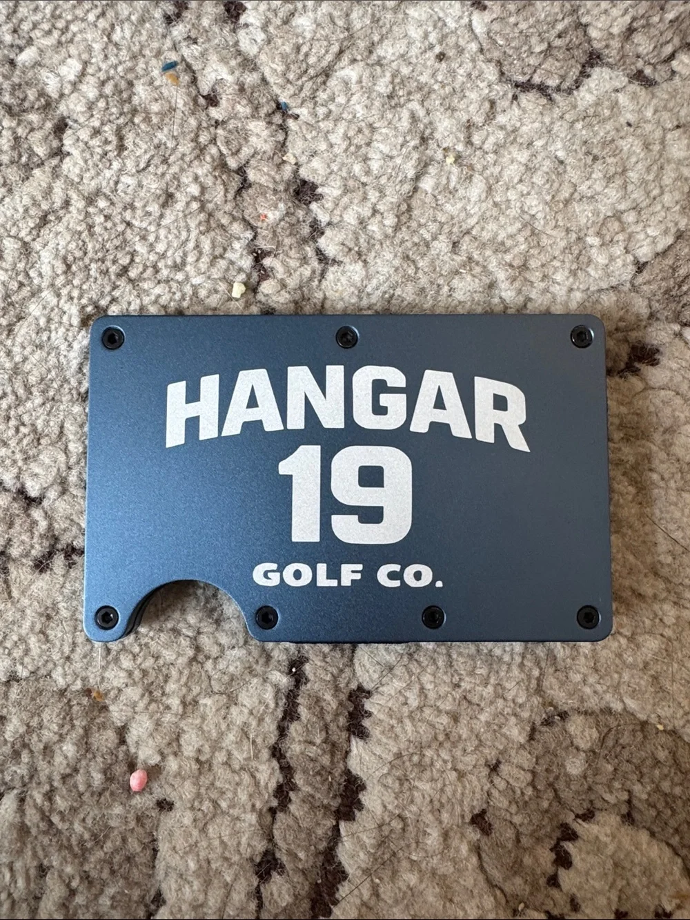 HANGAR 19 Golf Co. Slim Wallet - Navy with White Logo